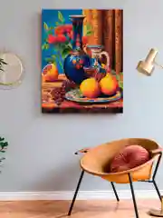 "Вино и фрукты" алмазная мозаика на подрамнике, 40 х 50, "Art on Canvas"