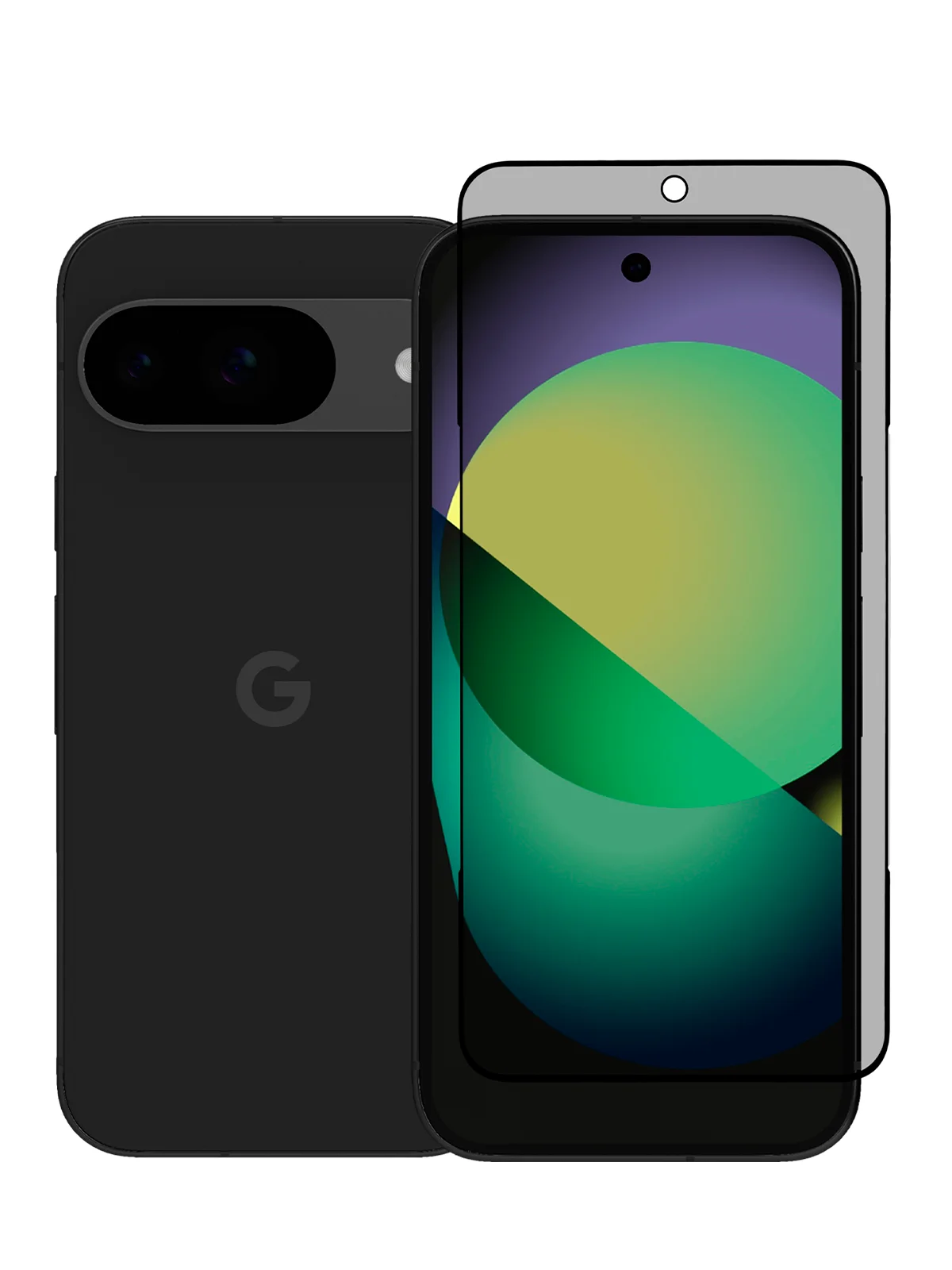 Черный супертонкое стекло для Google Pixel 9Pro XL защитное BROSCORP олеофобное антишпион матовое