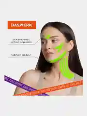 Кинезио тейп кинезиотейп бинт/ пластырь спортивный косметический для лица тела, 680006