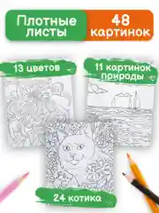 Набор детских раскрасок антистресс Prof-Press My Art, 691085, 200х230 мм, 2 шт, 48 страниц