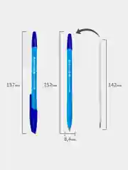 Ручка шариковая Brauberg X-333 Neon Solid, синяя, 50 штук, линия 0,35 мм, 880729