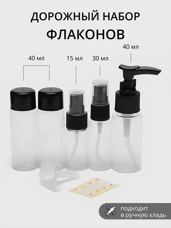 Дорожный набор флаконов для путешествий