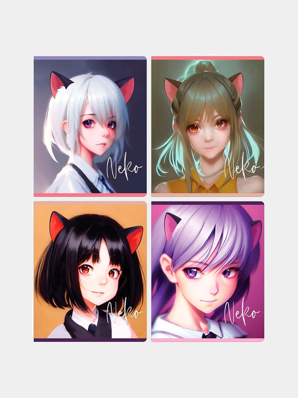Тетрадь 48л., клетка "Neko"