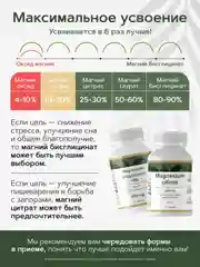Магний хелат бисглицинат RestartBio, с активным витамином B6, 500 мг