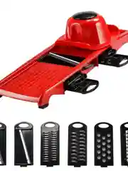 Терка-овощерезка 6 в 1 Myltifunction shaving, красный . Терка-слайсер 6 в 1 + овощечистка