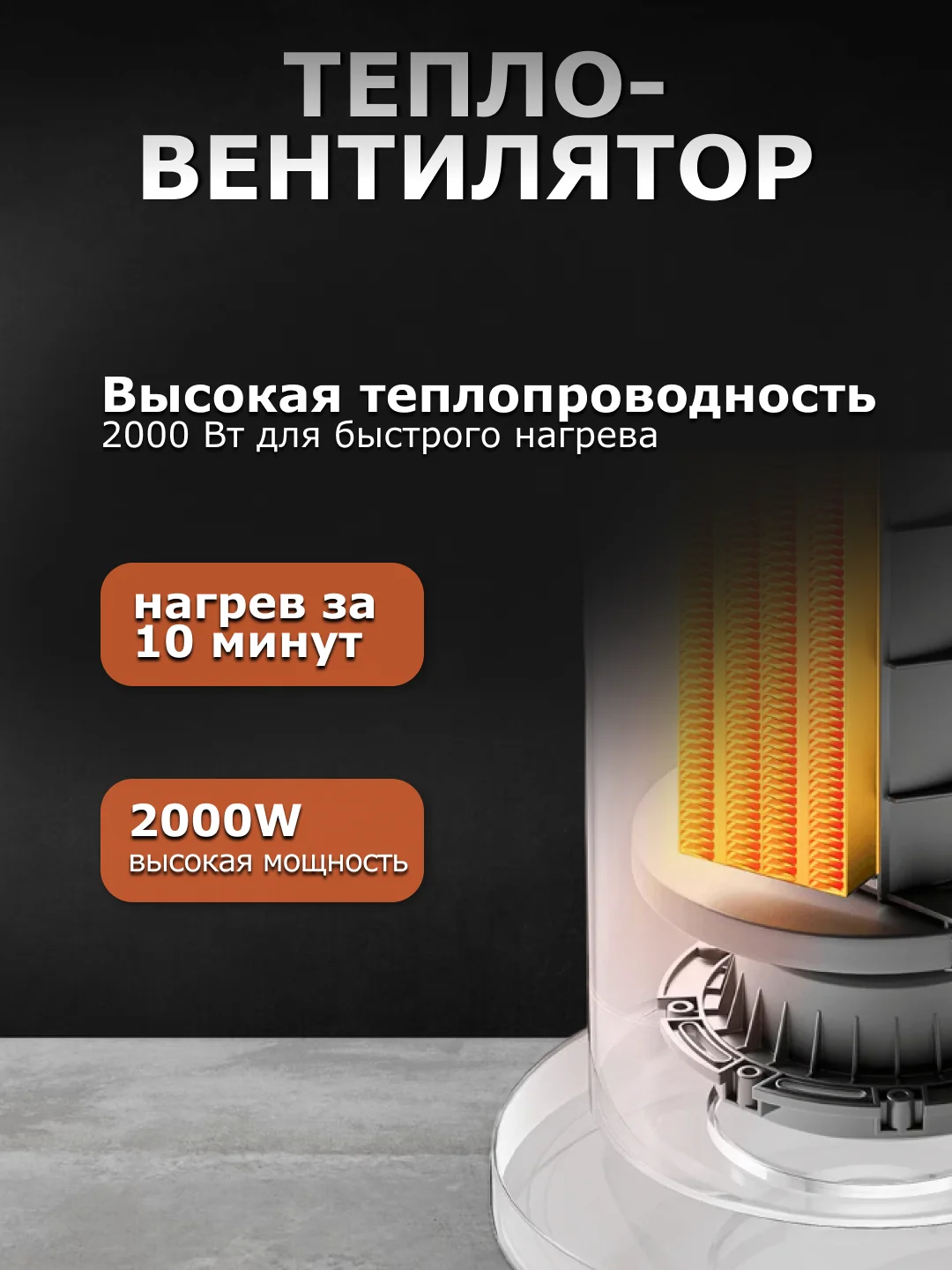 Белый тепловентилятор Xiaomi Fan Heater EU