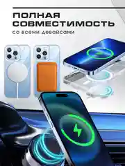 Прозрачный чехол magsafe на iPhone 16/15/14/13/12/11/Pro/Max/Mini/Plus/Xr/Xs магсейф прозрачный