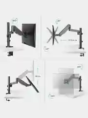 Кронштейн для монитора 13"-34" ONKRON G70 настольный, до 8 кг, чёрный