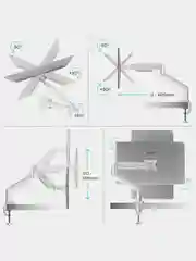 Белый кронштейн для монитора 13"-32" ONKRON G100 настольный, до 9 кг