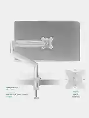 Белый кронштейн для монитора 13"-32" ONKRON G100 настольный, до 9 кг
