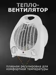 Белый тепловентилятор ECOSTAR 2000W EFH-R2000DS-WT