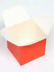 Красный коробка подарочная квадратная, самосборная, 12 х 12 х 12 см