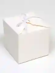 Белый коробка подарочная квадратная, самосборная, 12 х 12 х 12 см