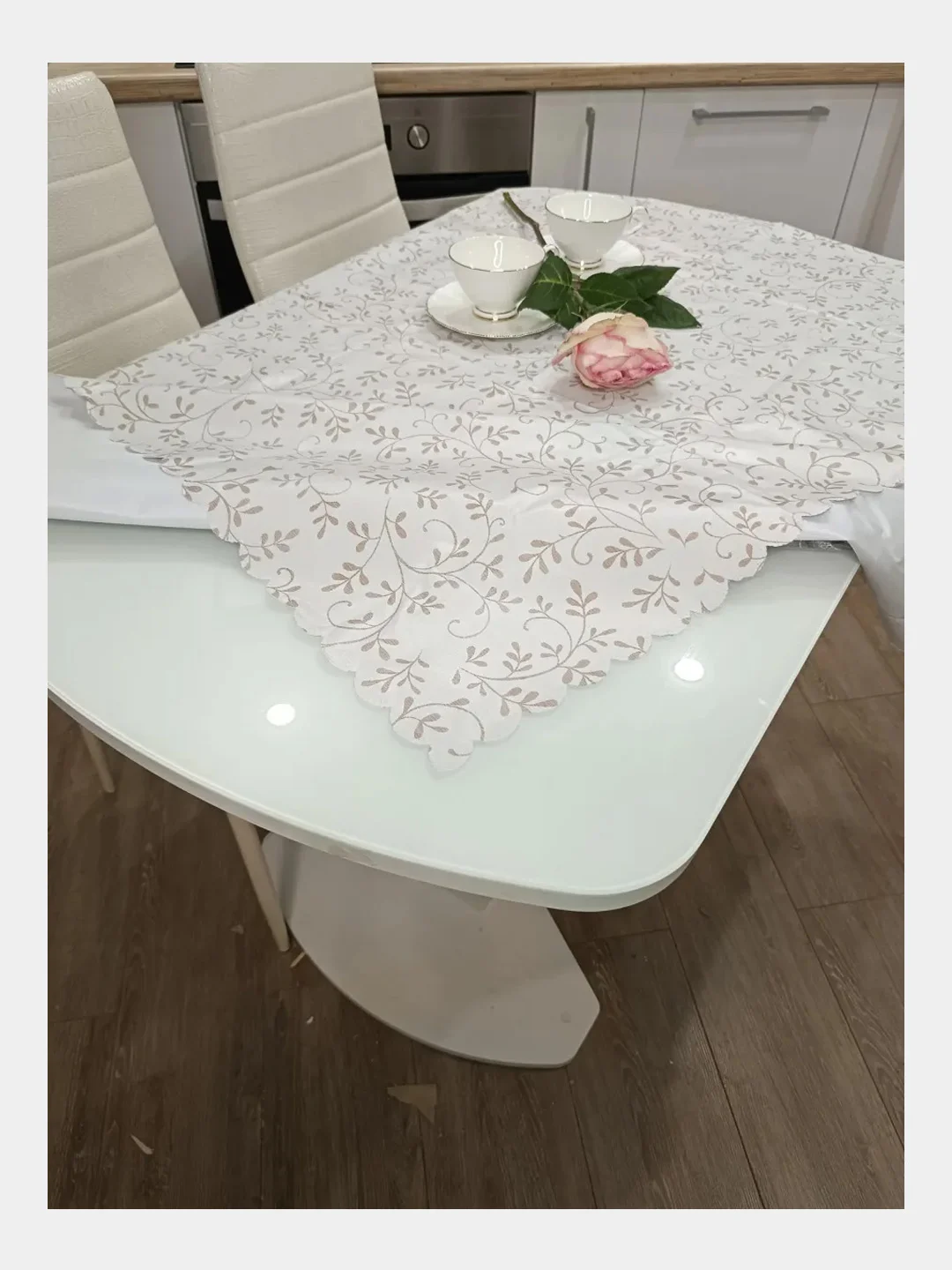 Песочный хаки скатерть клеенка на стол 140х150см