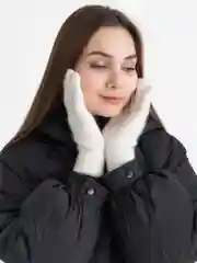 Перчатки женские, вязаные из ангоры, теплые