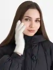 Перчатки женские, вязаные из ангоры, теплые