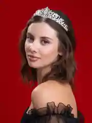 Серый металлик свадебная диадема, корона на голову