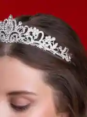 Серый металлик свадебная диадема, корона на голову