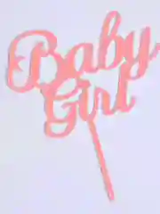 Топпер "Baby girl", акрил, светло розовый, для девочки