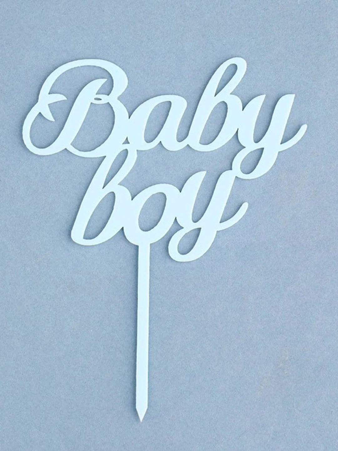 Топпер "Baby boy", акрил, светло голубой, для мальчика