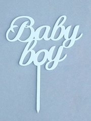 Топпер "Baby boy", акрил, светло голубой, для мальчика