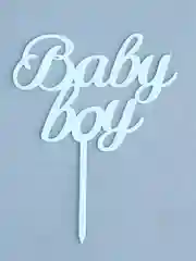 Топпер "Baby boy", акрил, светло голубой, для мальчика