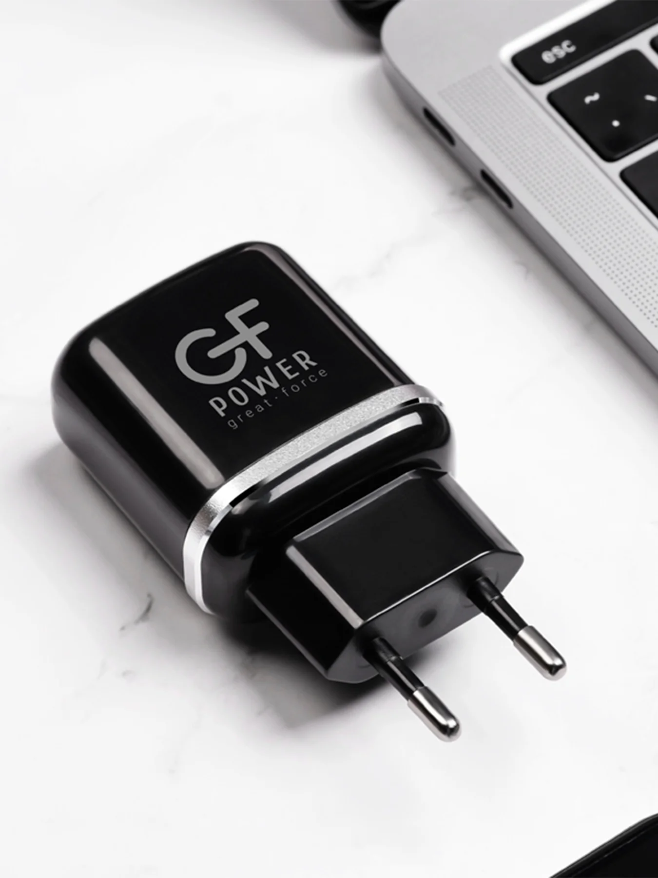 Черный сетевое зарядное устройство GFPower GF22, USB, QC3.0, 18Вт