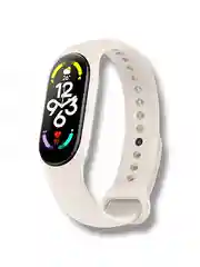Белый ремешок для Xiaomi Mi Band 7 силиконовый фитнес браслет
