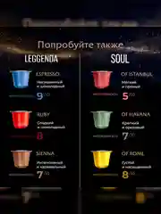 Кофе в капсулах Poetti Leggenda Espresso, натуральный, жареный, молотый, 10 капсул