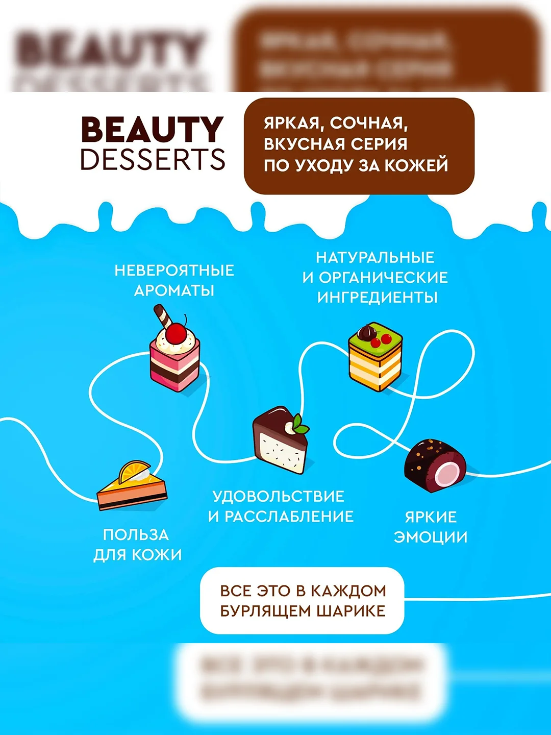 Шипучая бомбочка для ванны Beauty Desserts Кокосовый донат, 140 г