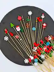 Зеленый шпажки для канапе, новогодние шпажки для закусок, праздничные, бамбуковые