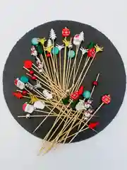 Зеленый шпажки для канапе, новогодние шпажки для закусок, праздничные, бамбуковые