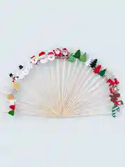 Зеленый шпажки для канапе, новогодние шпажки для закусок, праздничные, бамбуковые