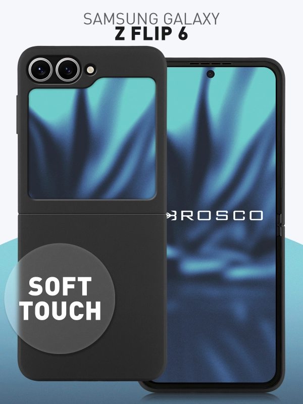 Чехол для Samsung Galaxy Z Flip 6 защитный пластиковый ROSCO тонкий матовый soft-touch