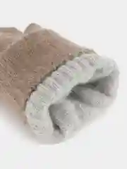 Коричневый варежки женские, зимние двухслойные теплые с начесом