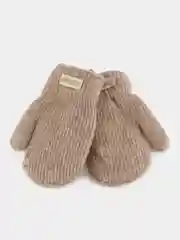 Коралловый детские варежки на веревке с мехом 2-4 года