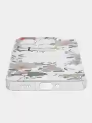 Оливковый силиконовый чехол на Xiaomi 14T / Сяоми 14T прозрачный, с принтом, защита камеры