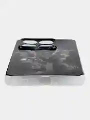 Оливковый силиконовый чехол на Xiaomi 14T / Сяоми 14T прозрачный, с принтом, защита камеры