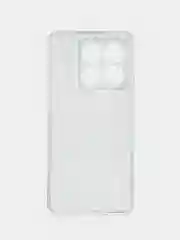 Серый силиконовый чехол на Xiaomi 14T / Сяоми 14T прозрачный, с принтом, защита камеры