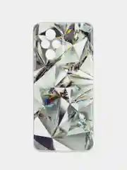 Серый металлик силиконовый чехол на Honor 200 / Хонор 200 прозрачный, с принтом, защита камеры