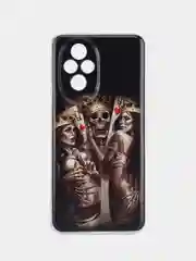 Оливковый силиконовый чехол на Honor 200 / Хонор 200 прозрачный, с принтом, защита камеры