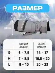 Тёмно-серый варежки горнолыжные, Варежки для сноуборда и лыж, Зимние варежки унисекс
