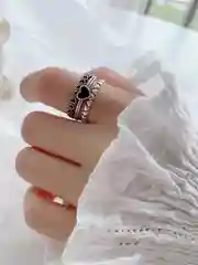 Серый кольцо сердце, бижутерия, под серебро, в форме сердца, размер регулируемый
