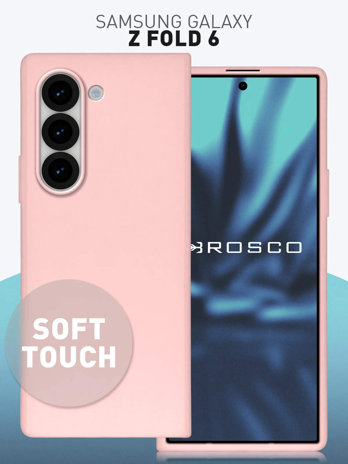 Чехол для Samsung Galaxy Z Fold 6 защитный пластиковый ROSCO тонкий матовый soft-touch