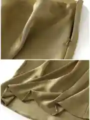 Оливковый женская юбка, летняя, макси, длинная, сатиновая - атласная юбка