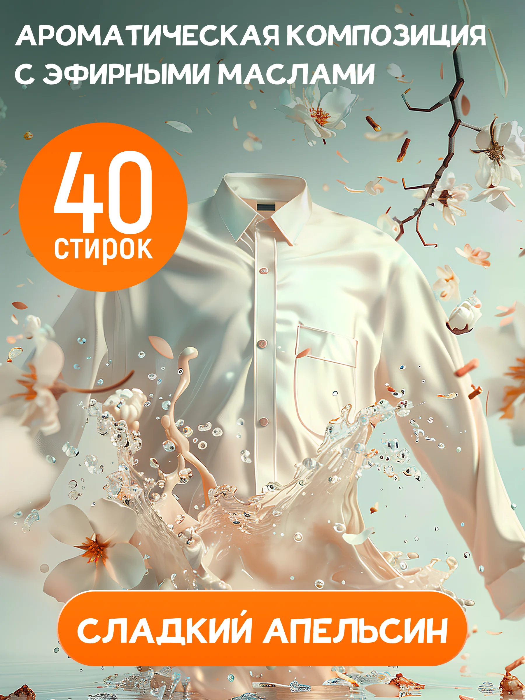 Кондиционер для белья Wellery Ecoexpert с эфирным маслом Сладкого Апельсина 1 литр