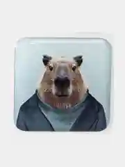 Бирюзовый 3d стикеры наклейки на телефон "Капибара"