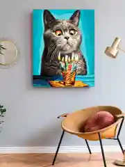 "С днём рождения! кот" Картина по номерам на холсте с подрамником 40 х 50 "Art on Canvas"