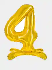 Золотой шары Цифра, 32/81 см на подставке, 4 цвета