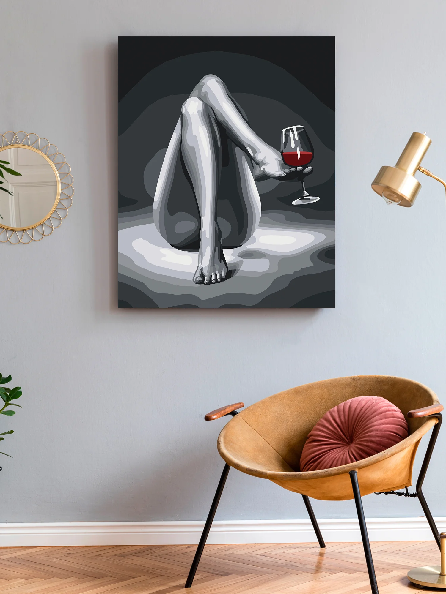 Бокал изящного Картина по номерам на холсте с подрамником 40 х 50 "Art on Canvas"
